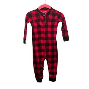 Little Blue House Infant Jumper Union Suit Buffalo Plaid Check Size 6-12 Months